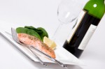 Salmon and wine